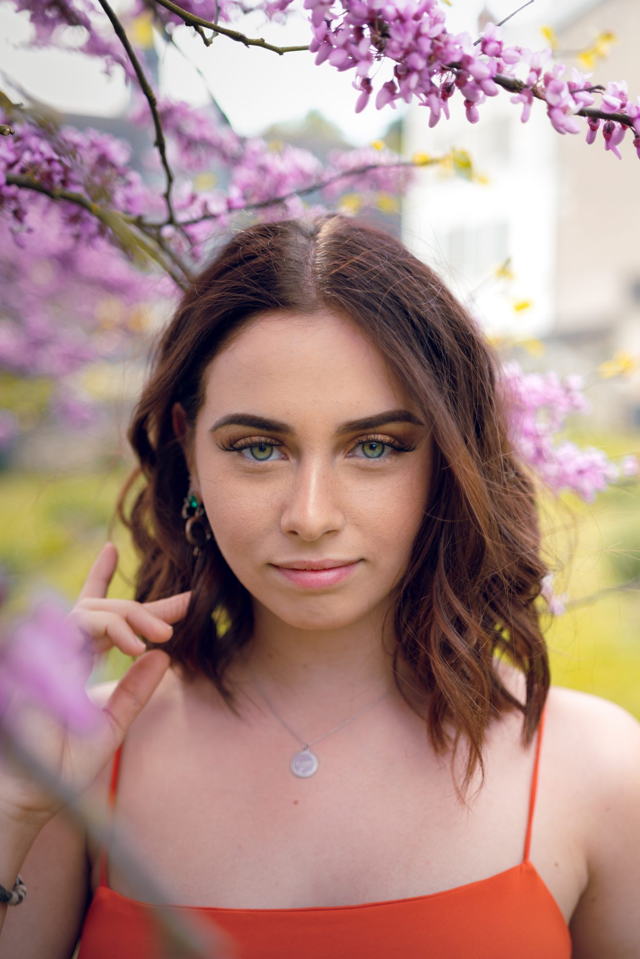 Under the flowers